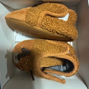 Cozy Brown Kids One Piece Booties